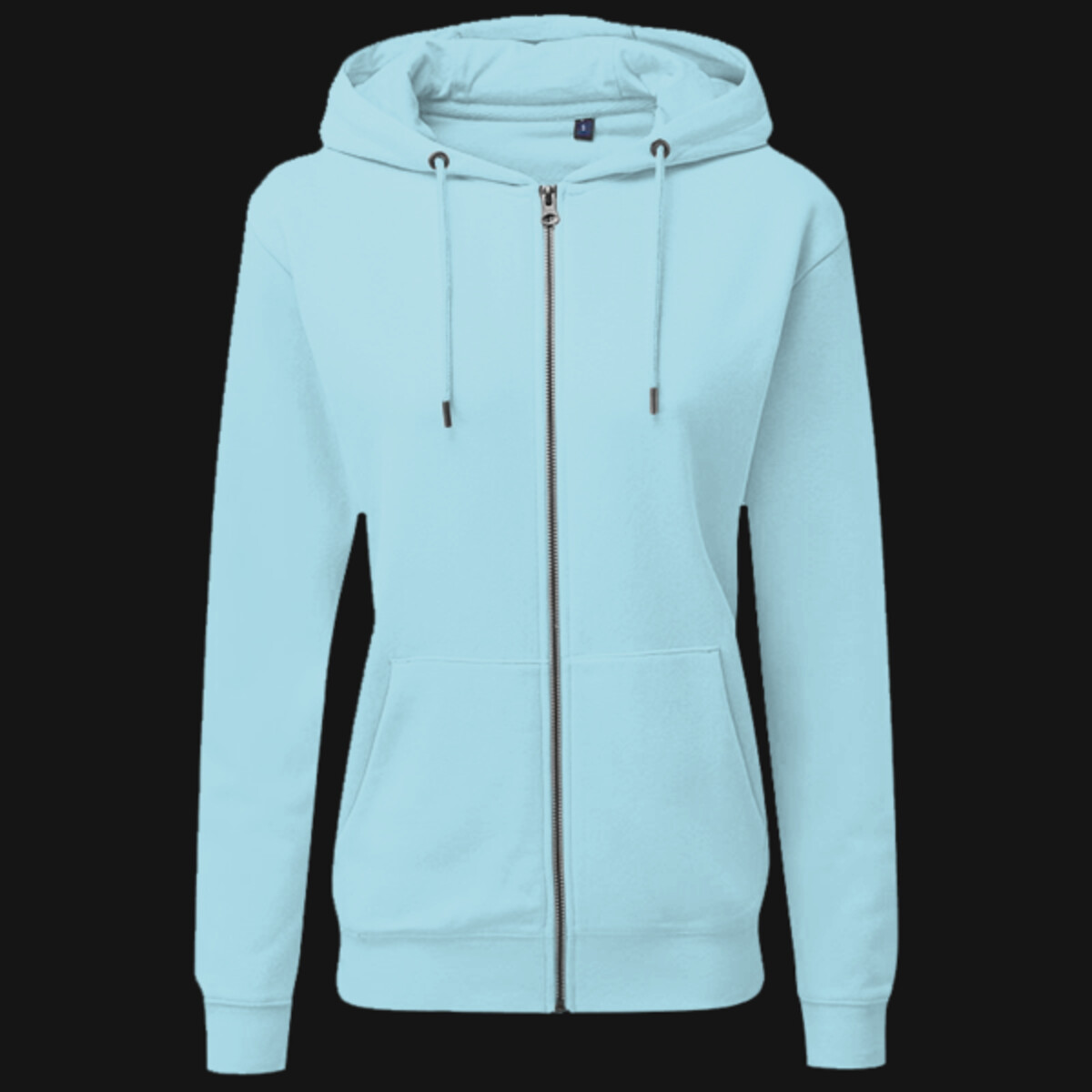 Women's zip-through organic hoodie